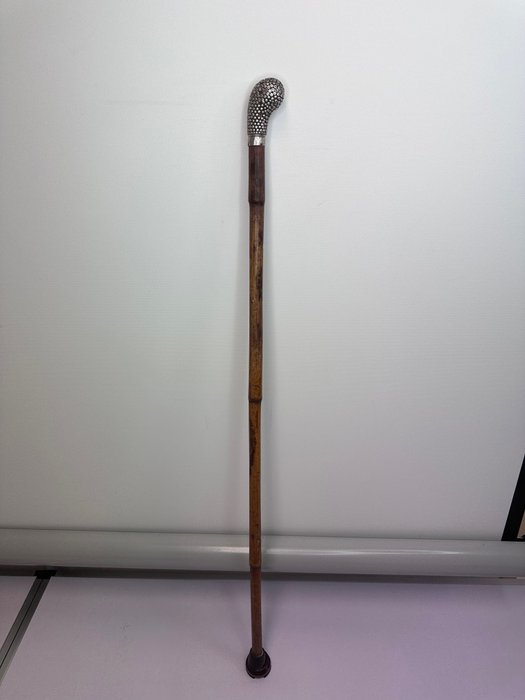 Image 2 of Walking stick, "Club" - Bamboo, Silver - Circa 1900