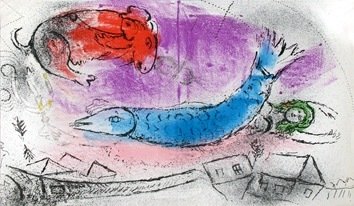 Preview of the first image of Marc Chagall (1887-1985) - le poisson bleu.