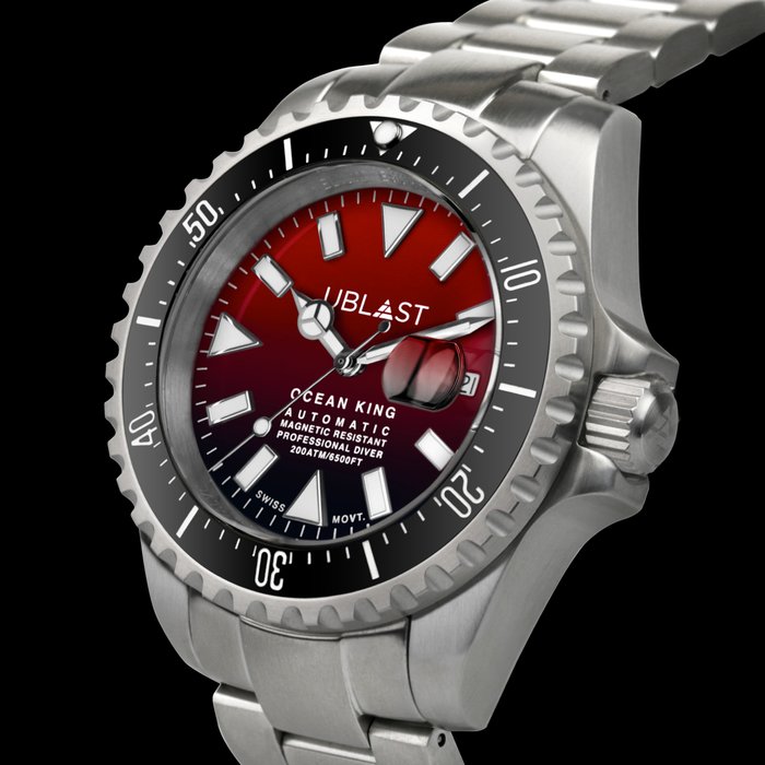 Image 2 of Ublast - Ocean King - Sub 200 ATM - UBOK45200BLR - Automatic Swiss MOVT - Men - New