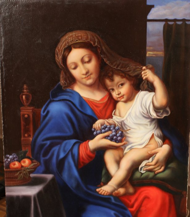 Image 2 of Francesco Farinelli (XX) - Madonna del grappolo, da Pierre Mignard