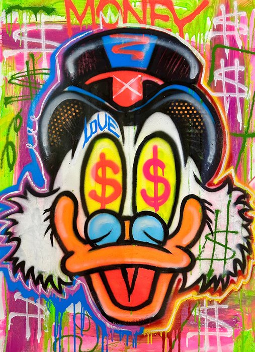 Preview of the first image of Doped Out M (1988) - Scrooge Mc Duck - Spraypaint classic.