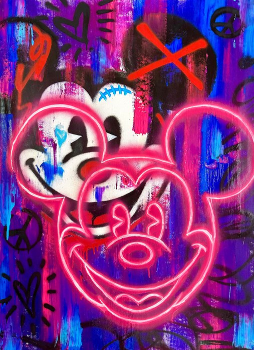 Preview of the first image of Doped Out M (1988) - Mickey Mouse classic - Double neon.