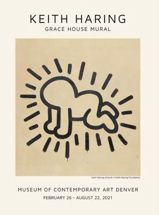 Preview of the first image of Keith Haring (after) - Grace House Mural - Exhibition Poster.