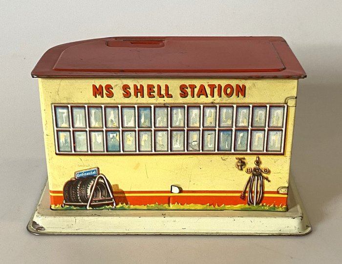 Image 3 of MS - Michael Seidel - Tin toy - Shell Service - Western Germany - money box - 1950-1959 - Germany