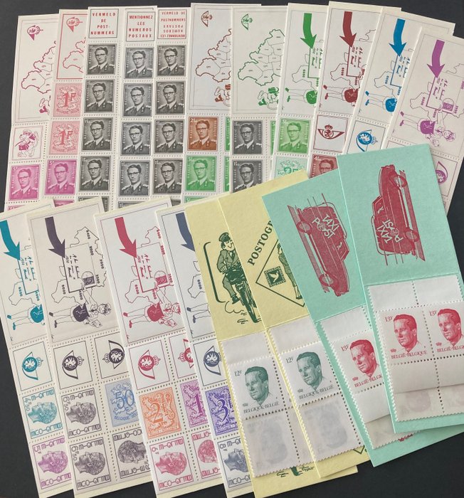 比利時 1963/1986 - 郵票小冊子《King Baudouin》和《Albert&Paola》 - OBP B1/18, B18-V, 1267A/67B