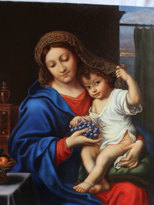 Image 3 of Francesco Farinelli (XX) - Madonna del grappolo, da Pierre Mignard