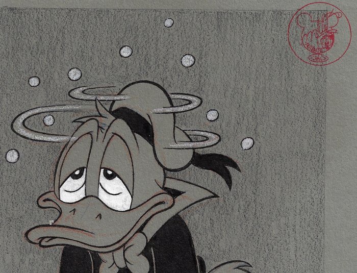 Image 2 of Donald Duck - Feeling dizzy - Signed Original Drawing by Millet