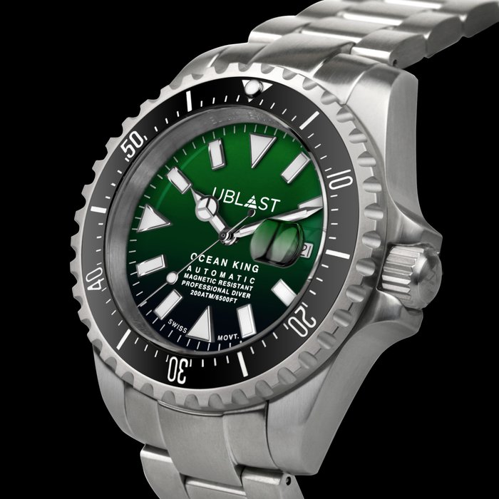 Preview of the first image of Ublast - " NO RESERVE PRICE " Ocean King - Sub 200 ATM - UBOK45200BGN - Automatic Swiss MOVT - Men.