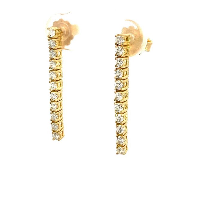 Image 3 of 18 kt. Yellow gold - Earrings - 0.66 ct Diamond - Diamonds