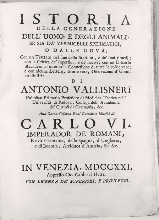 Image 3 of Antonio Vallisneri - Istoria della generazione dell'uomo e degli animali - 1721