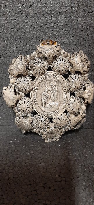 Filigraan rozet - Zilver - Tweede helft 19e eeuw