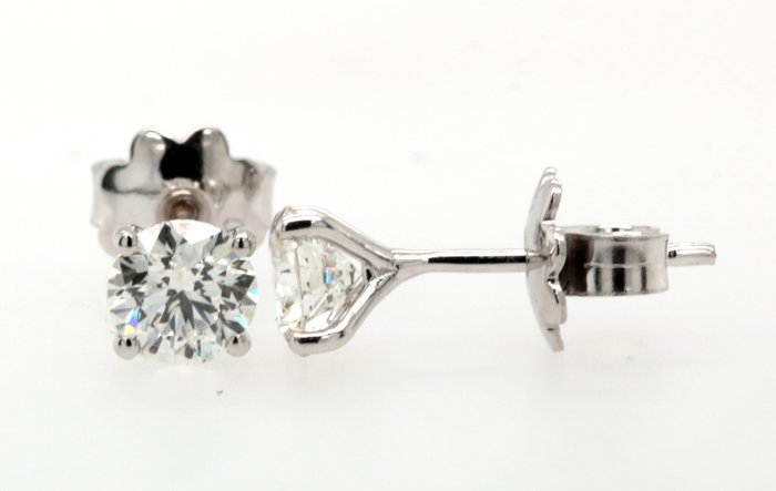 Image 2 of 18 kt. White gold - Earrings - 1.16 ct Diamond - Diamonds