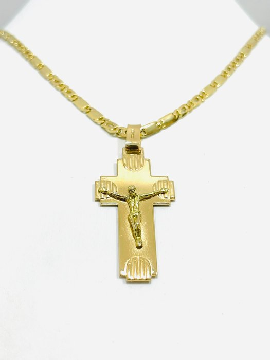 Preview of the first image of 18 kt. Yellow gold - Necklace with pendant.