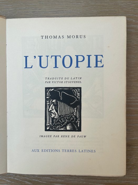 Image 2 of Thomas Morus / Rene De Pauw - L'utopie - 1944