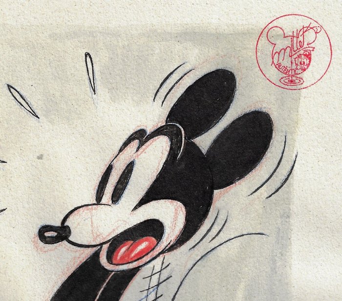 Image 2 of Mickey Mouse - "What the ..." - Signed Original Colour Drawing by Millet