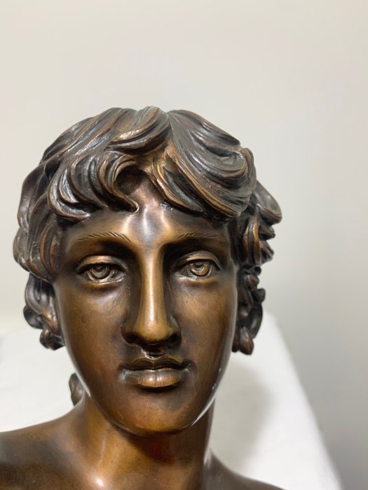 Preview of the first image of Dal modello di Vincenzo Gemito - Fonderia Gemito Napoli - Sculpture, potter's bag (1) - Bronze (pat.