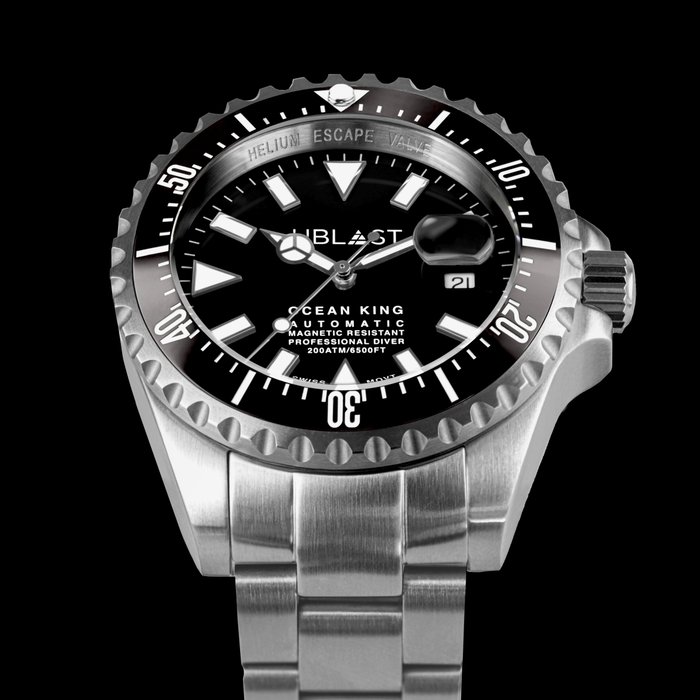 Image 3 of Ublast - Ocean King - Sub 200 ATM - UBOK45200BL - Automatic Swiss MOVT - Men - New
