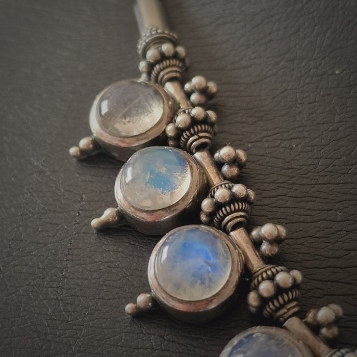 Image 2 of Labradoriet maansteen regenboog - 925 Silver - Necklace