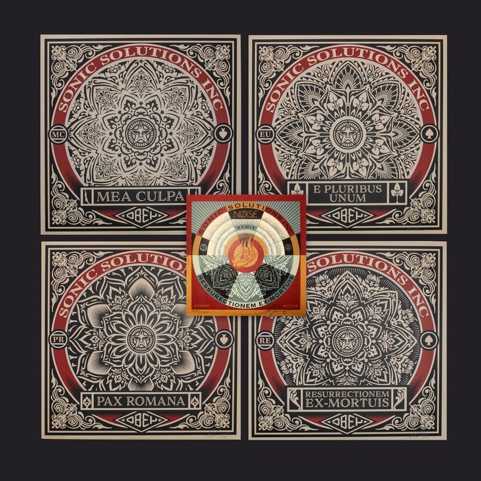 Preview of the first image of Shepard Fairey (OBEY) (1970) - SSI Shepard Fairey - 4 album pack Matching numbers + BONUS 7".