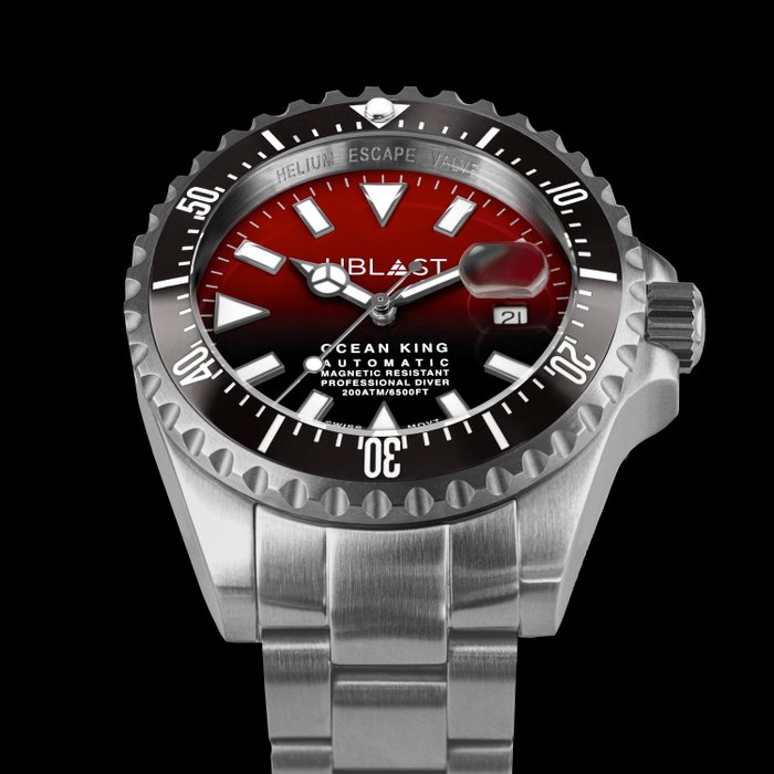Image 3 of Ublast - Ocean King - Sub 200 ATM - UBOK45200BLR - Automatic Swiss MOVT - Men - New