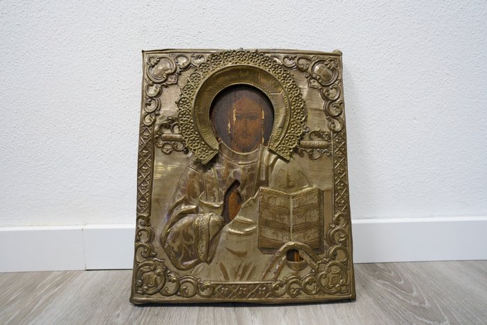 Image 2 of Icon, Christ Pantocrator - Wood - Early 19th century