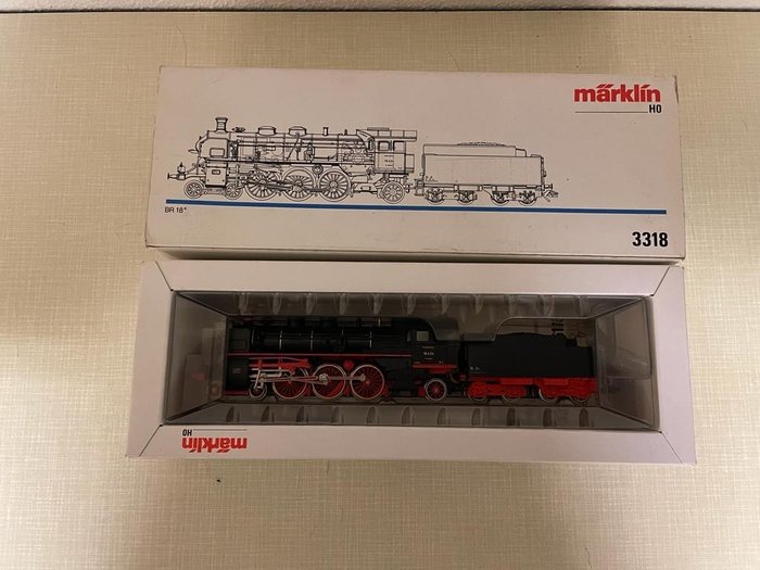 Image 3 of Märklin H0 - 3318 - Steam locomotive with tender - BR 18 - DRG