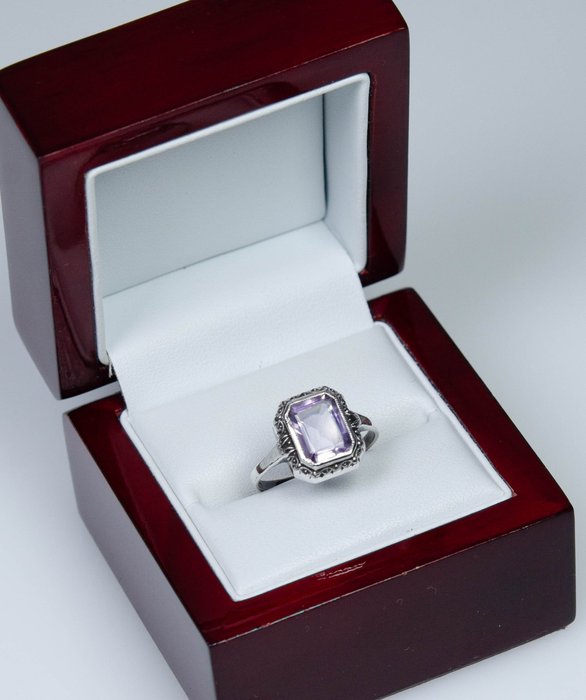 Image 2 of 935 Silver - Ring - Amethyst (tested)