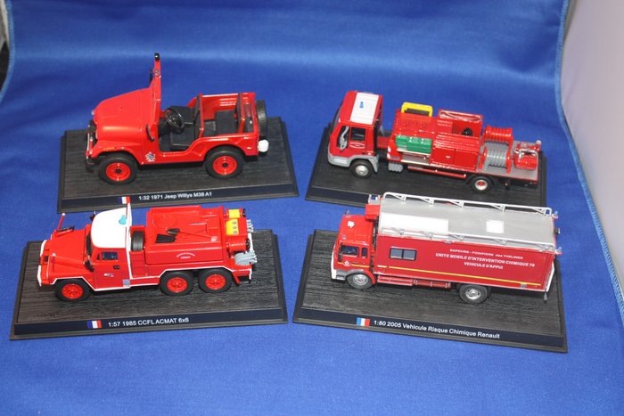 Preview of the first image of Firefighting equipment - 1:43 - 4 Firetrucks France.