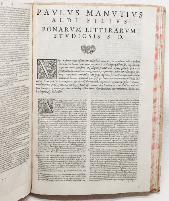 Preview of the first image of Calepino / Manuzio - Dictionarium (Bound W:) Vocabolario Volgare e Latino - 1560/1589.