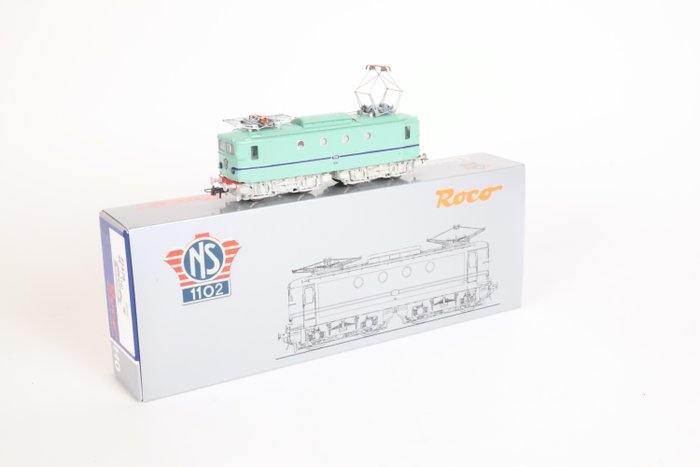 Preview of the first image of Roco H0 - 72379 - Electric locomotive - Locomotive 1102, turquoise - NS.