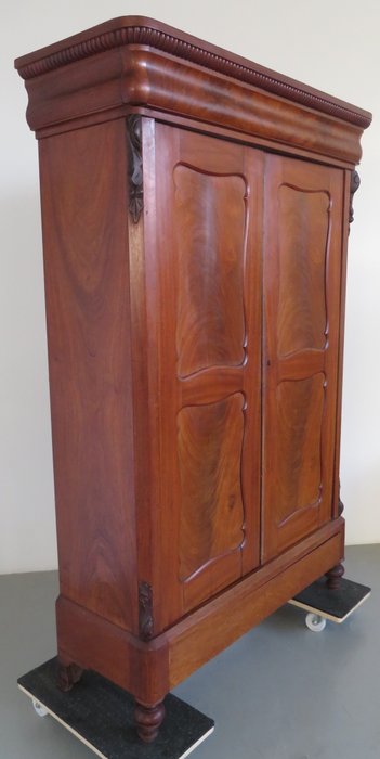 Image 2 of Bookcase, Cabinet - Biedermeier - Mahogany, Cuba mahogany - Mid 19th century