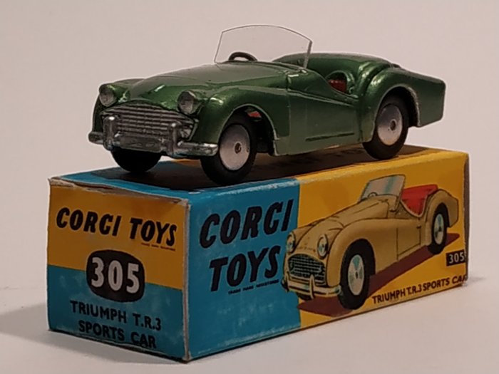 Preview of the first image of Corgi - 1:43 - Triumph TR3 nr. 305.
