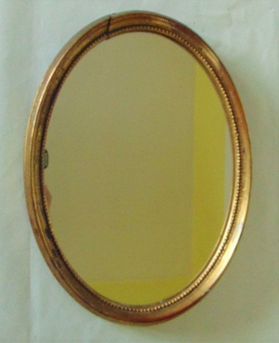 Image 3 of oval mirror - Louis XVI Style - Glass - 1870-1880 - Glass, Wood - 1870-1880
