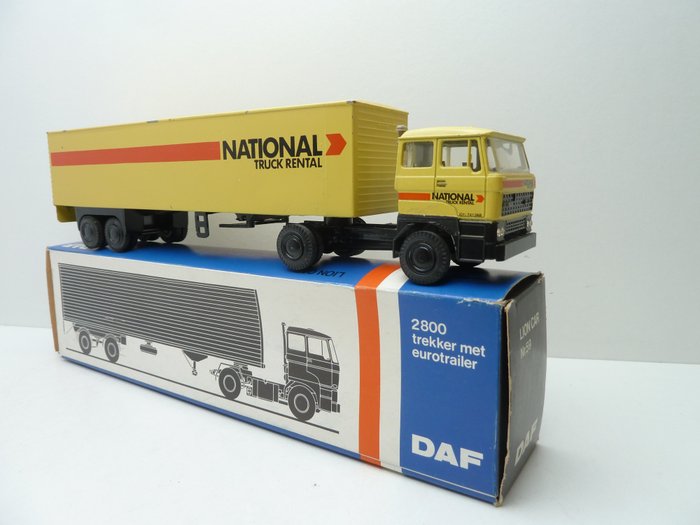 Preview of the first image of Lion Car - 1:50 - DAF 2800 metEurotrailer'' National truck Rental ''.