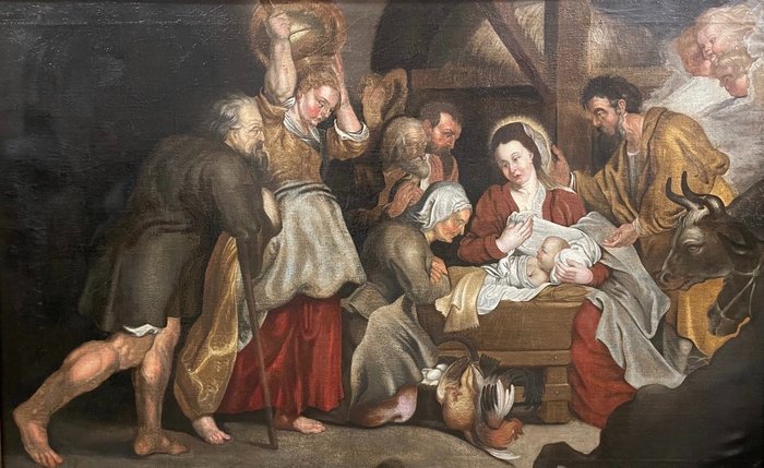 Preview of the first image of Scuola Fiamminga (XVIII) - Adorazione del bambino.