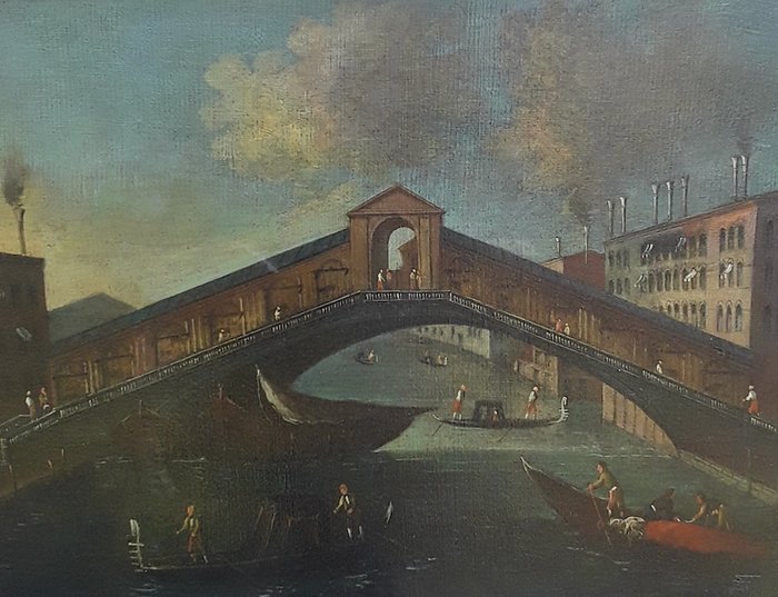 Preview of the first image of Scuola italiana (XVIII-XIX) - Il ponte di Rialto.
