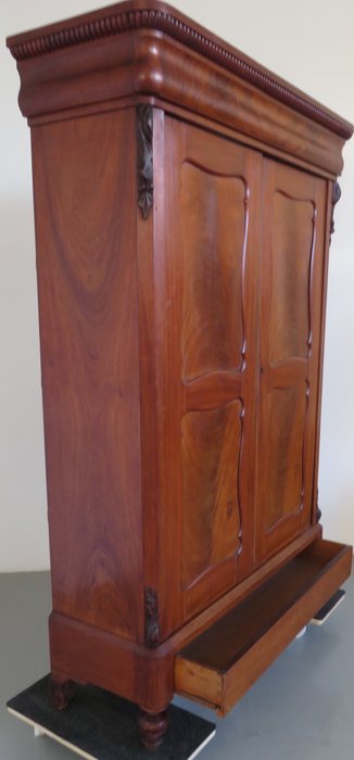 Image 3 of Bookcase, Cabinet - Biedermeier - Mahogany, Cuba mahogany - Mid 19th century