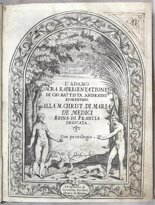 Preview of the first image of Giovanni Battista Andreini - L'Adamo Sacra rapresentatione - 1617.