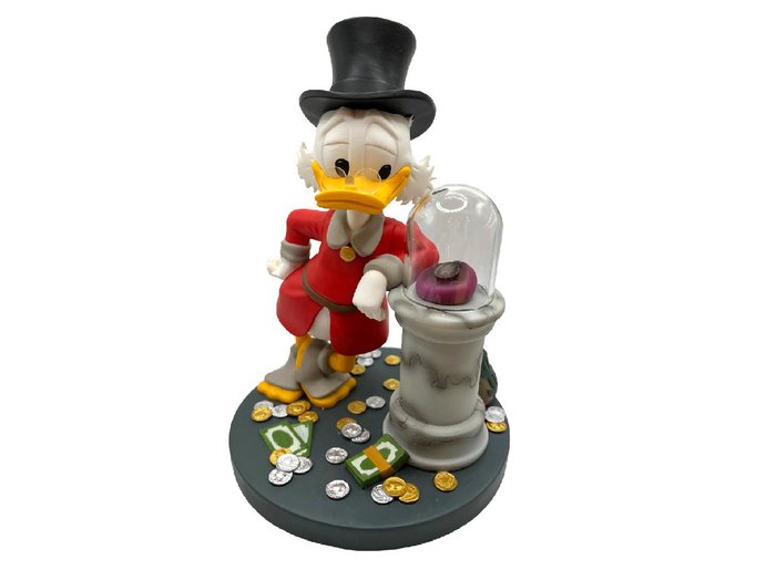 Don Rosa 370/500 - Uncle Scrooge and his first dime by Don Rosa - limited figure with original packaging and prints - 第一版