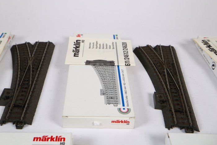 Image 3 of Märklin H0 - 24611 - Tracks - Five manual points C-rails