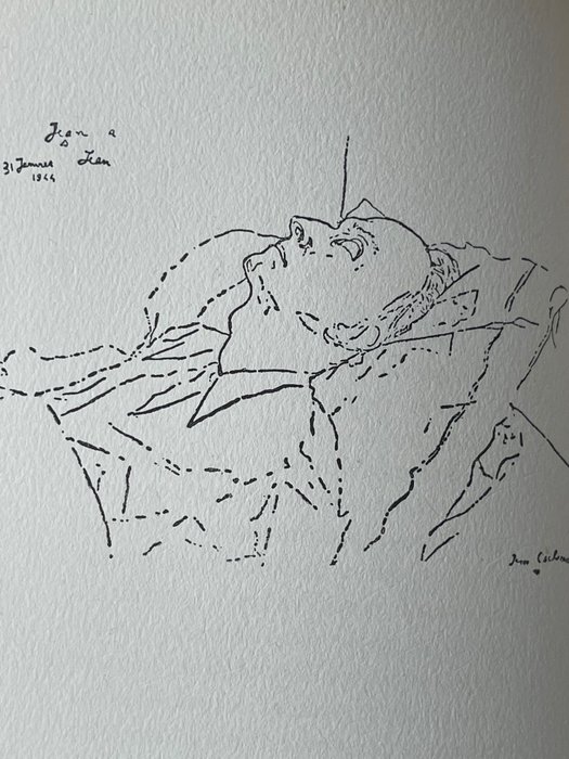 Preview of the first image of Jean Cocteau - Souvenir de Jean Giraudoux - 1946.
