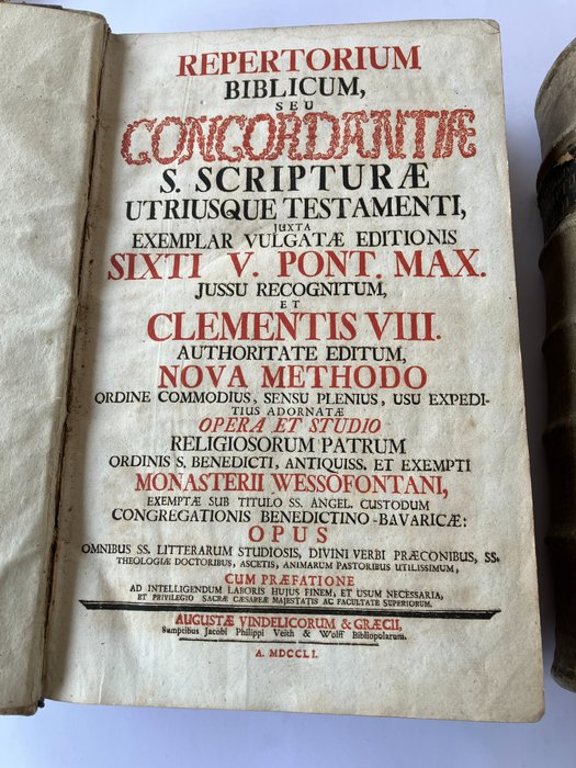 Image 2 of Benedettini - Repertorium biblicum, seu Concordantiae s. Scripturae utriusque testamenti - 1751