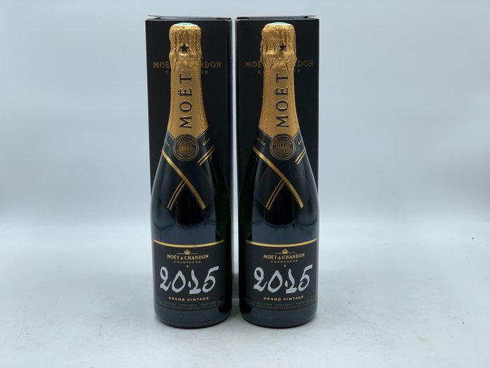 2015 Moët & Chandon, Grand Vintage - 香槟地 Extra Brut - 2 Bottles (0.75L)