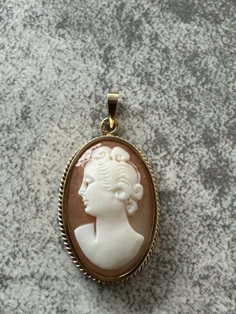 Image 2 of Camee - 14 kt. Yellow gold - Pendant