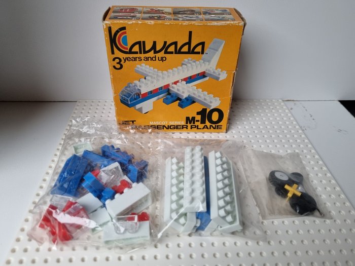 Image 3 of Kawada - Vintage - Very rare Japanese variant of Lego! Jet Passenger Plane M-10. Mascot Series! Blo