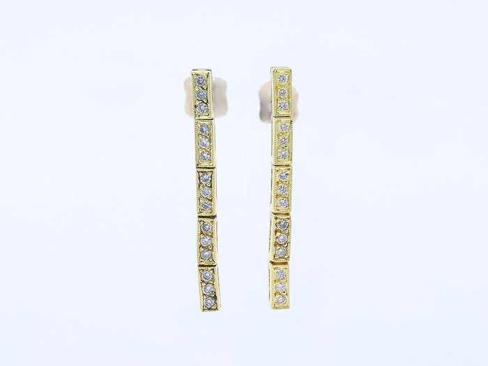 Preview of the first image of Ohrstecker - 18 kt. Yellow gold - Earrings Diamond.