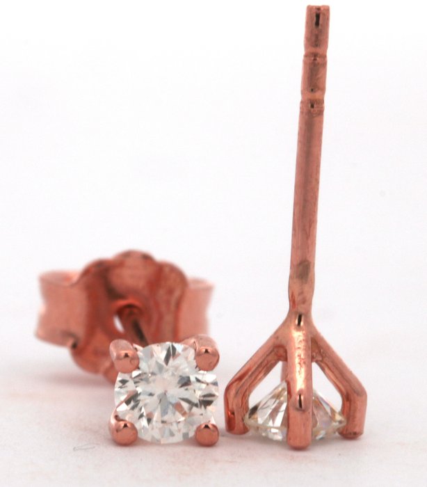 18 karaat Rosé goud – Oorbellen – 0.40 ct Diamant – Diamanten