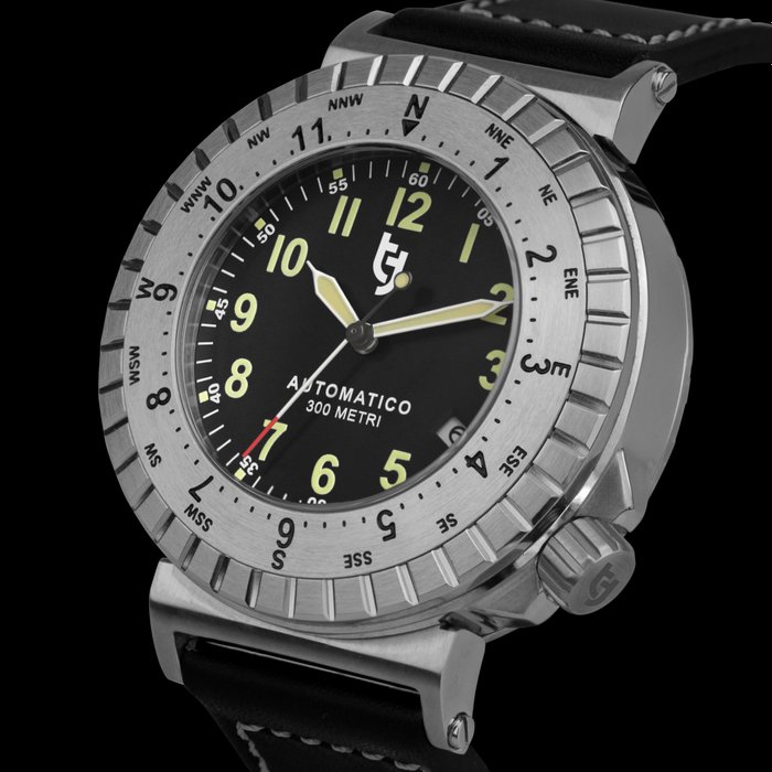 Image 3 of Tecnotempo - Diver's 300M WR "Aviator" - Limited Edition - TT.300G.NA (Black) - Men - 2011-present