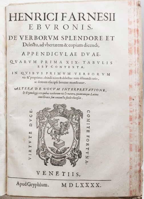 Image 2 of Calepino / Manuzio - Dictionarium (Bound W:) Vocabolario Volgare e Latino - 1560/1589