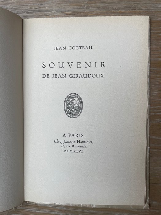 Image 3 of Jean Cocteau - Souvenir de Jean Giraudoux - 1946